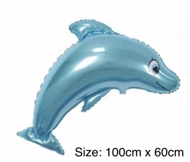 M27 BLUE DOLPHIN METALLIC BALLOON 